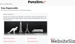papertoys.com Screenshot