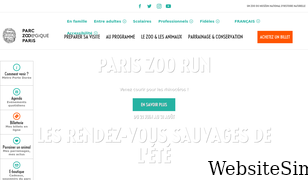parczoologiquedeparis.fr Screenshot