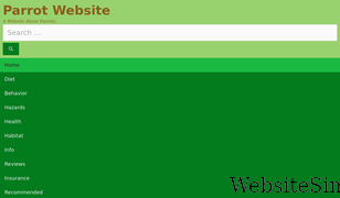 parrotwebsite.com Screenshot
