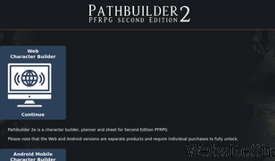 pathbuilder2e.com Screenshot