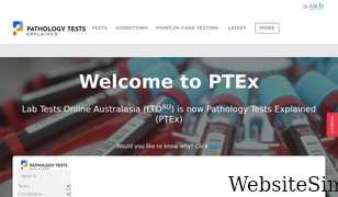 pathologytestsexplained.org.au Screenshot