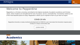 pepperdine.edu Screenshot