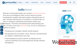 personalityjunkie.com Screenshot