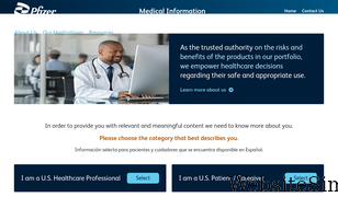pfizermedicalinformation.com Screenshot