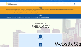 phila.gov Screenshot