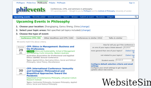 philevents.org Screenshot