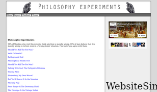 philosophyexperiments.com Screenshot
