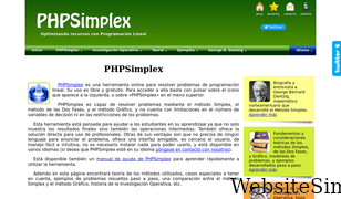 phpsimplex.com Screenshot