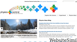 physicscentral.com Screenshot