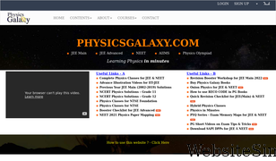 physicsgalaxy.com Screenshot