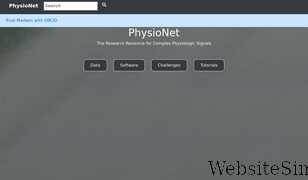 physionet.org Screenshot