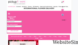 pickupflowers.com Screenshot