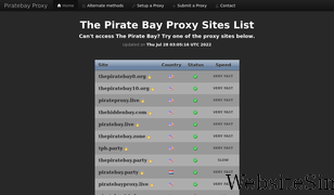 piratebayproxy.info Screenshot