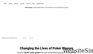 pokercoaching.com Screenshot