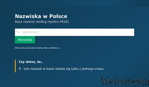 polskienazwiska.pl Screenshot