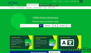 pons.com Screenshot
