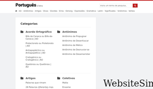 portuguesaletra.com Screenshot