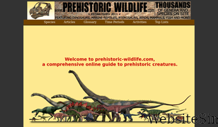 prehistoric-wildlife.com Screenshot