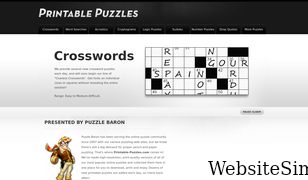 printable-puzzles.com Screenshot