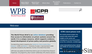 prisonstudies.org Screenshot
