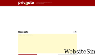 privnote.com Screenshot