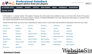 professionalrakeback.com Screenshot