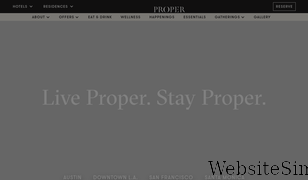 properhotel.com Screenshot
