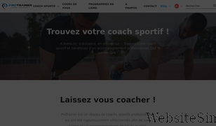 protrainer.fr Screenshot