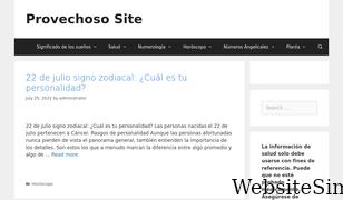 provechososite.com Screenshot