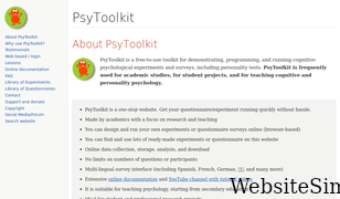 psytoolkit.org Screenshot