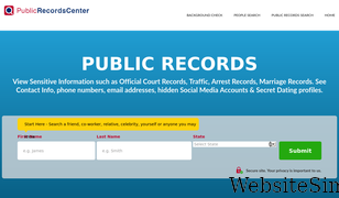 publicrecordscenter.org Screenshot