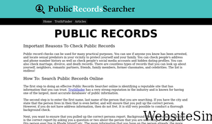 publicrecordssearcher.com Screenshot
