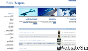publicsurplus.com Screenshot