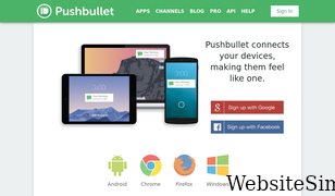 pushbullet.com Screenshot