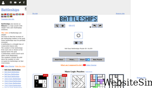 puzzle-battleships.com Screenshot