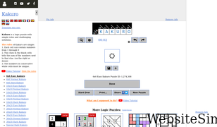 puzzle-kakuro.com Screenshot