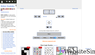 puzzle-killer-sudoku.com Screenshot
