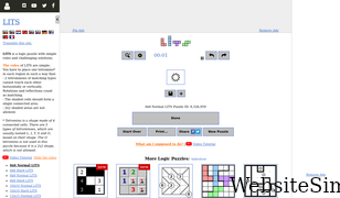 puzzle-lits.com Screenshot