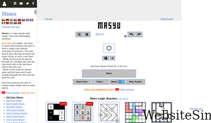 puzzle-masyu.com Screenshot