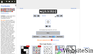 puzzle-nurikabe.com Screenshot