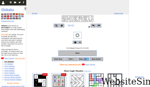puzzle-shikaku.com Screenshot