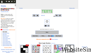 puzzle-tents.com Screenshot