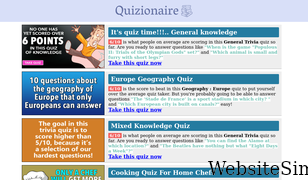 quizionaire.com Screenshot