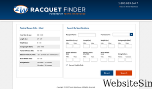 racquetfinder.com Screenshot