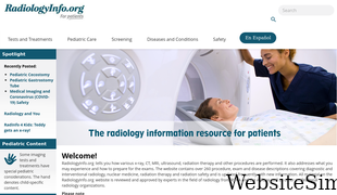 radiologyinfo.org Screenshot