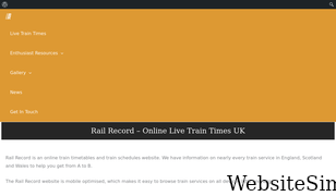 rail-record.co.uk Screenshot