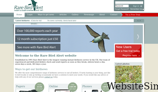 rarebirdalert.co.uk Screenshot