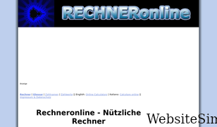 rechneronline.de Screenshot