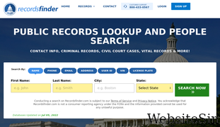 recordsfinder.com Screenshot