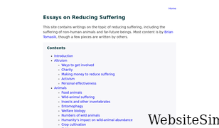 reducing-suffering.org Screenshot